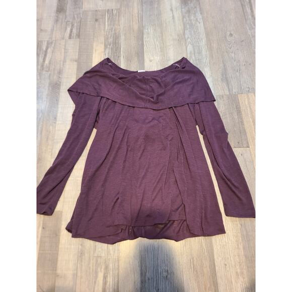 Monroe and main small women's long sleeve plum colored blouse new with tags - Picture 1 of 8